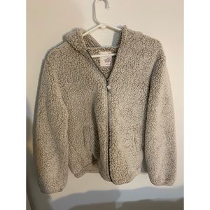Hooded full zip sherpa